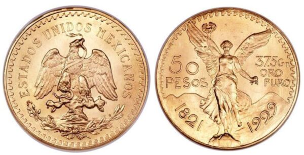 50 Pesos Estados Unidos Mexicanos, 1821-1929